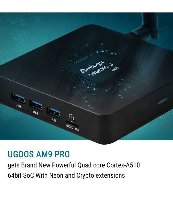 Приставка UGOOS AM9 Pro Amlogic S905X5-J 4/64G LPDDR5