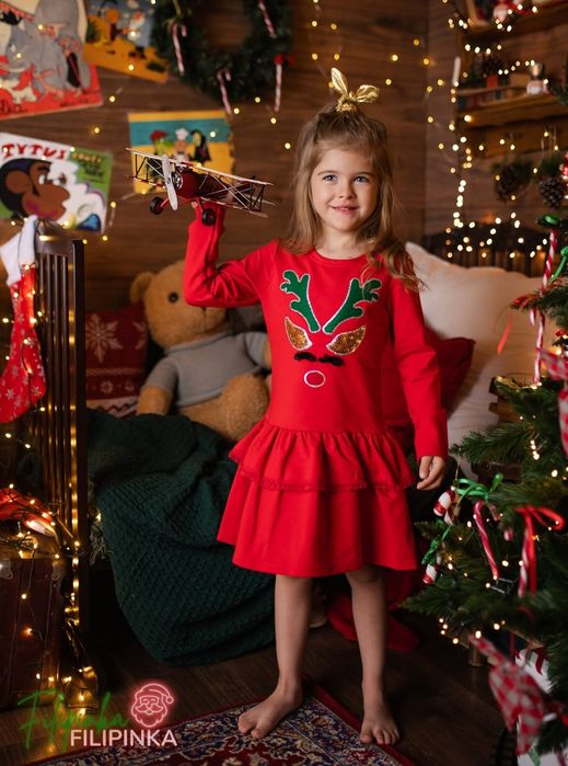 Sukienka dla dziewczynki świąteczna r. 104