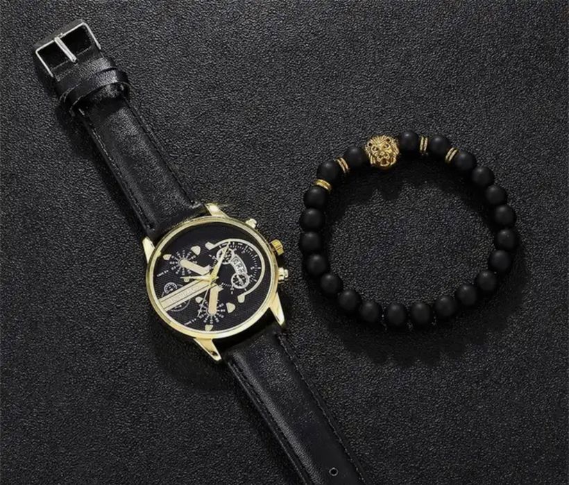Zegarek elegancki męski + bransoletka