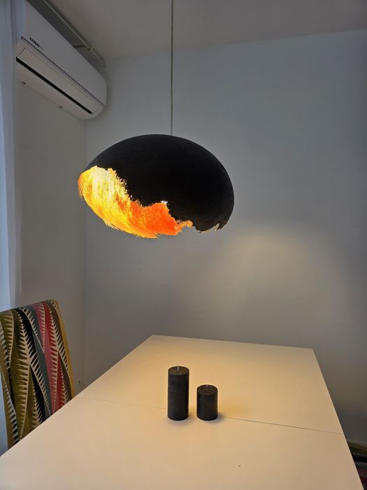 Designerska lampa wisząca ROCK | Czarno-Złota | Loft / Glamour