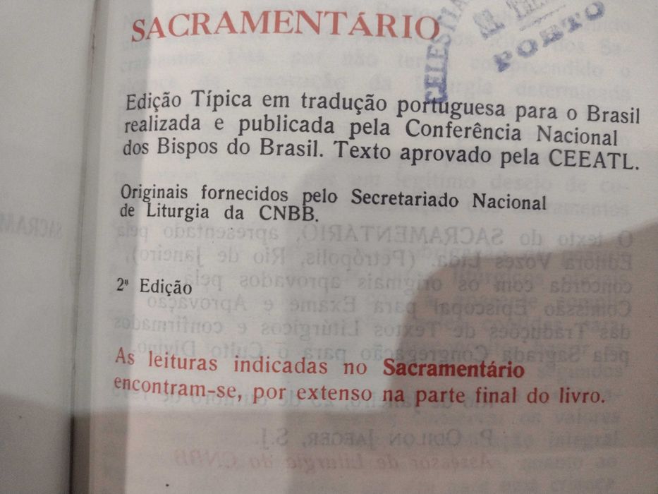 Sacramentário - 1976