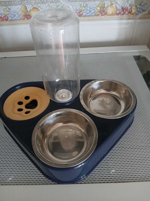 Comedouro e bebedouro para Gatos