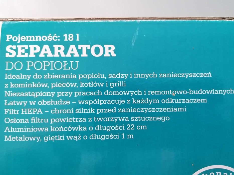 odkurzacz kominkowy - separator popiołu