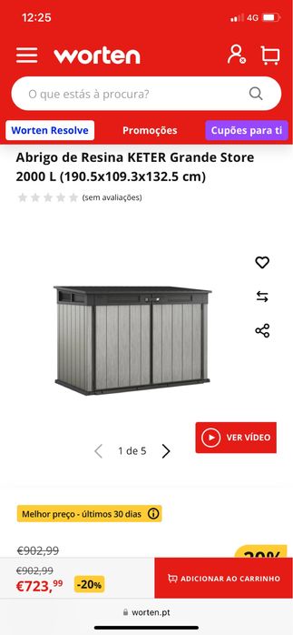 Abrigo de resina KETER 2000L