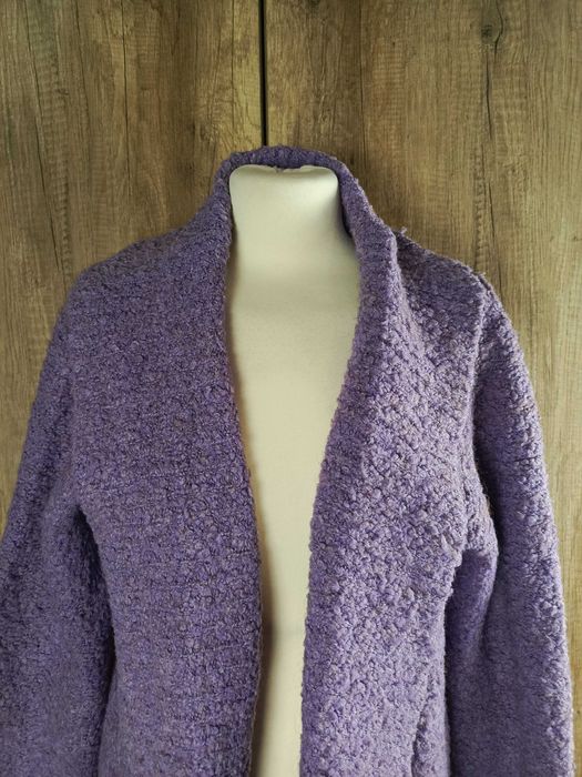 EWM kardigan damski fioletowy wool alpaca cozy 44 XXL