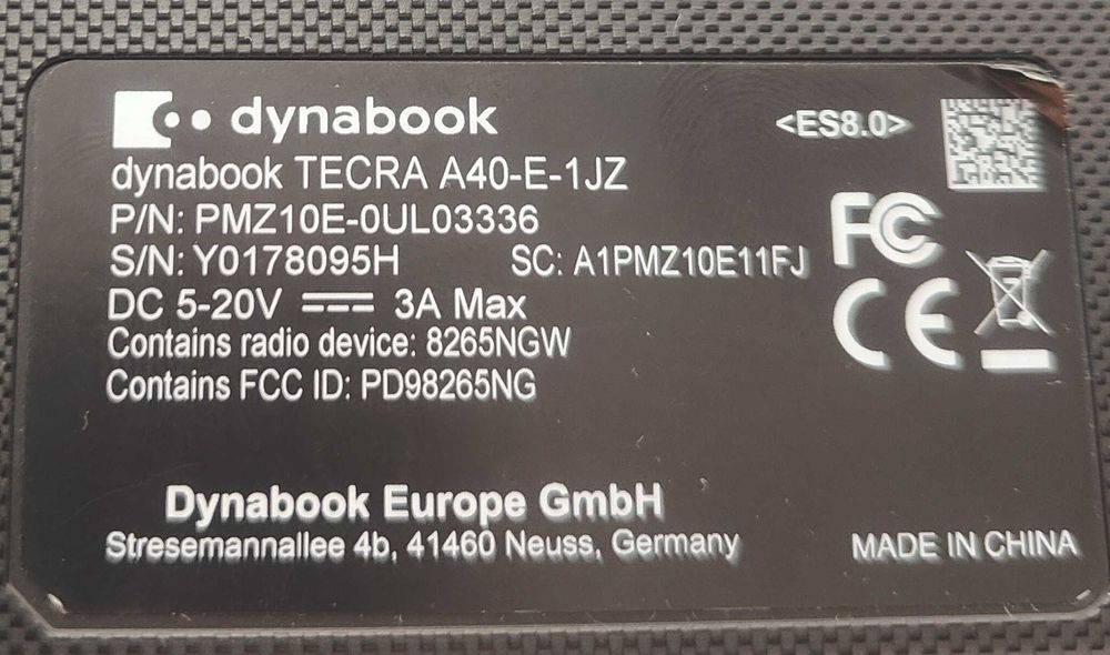 biznesowy laptop Tecra 14 cali