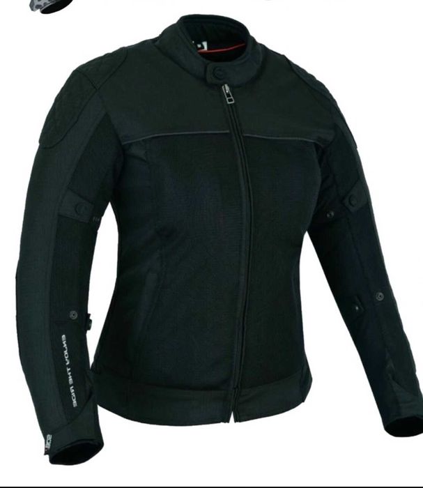 Casaco de verão preto senhora c/proteções mota scooter novo