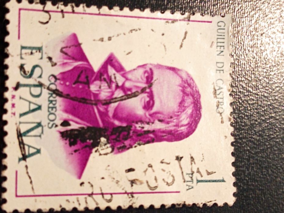 2 selos de 1 peseta PTA Espanha	1970 e 1971