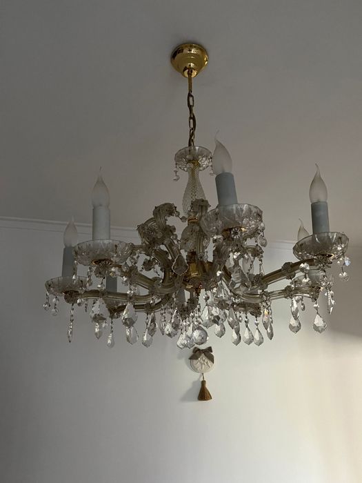 Lustre de Cristal para 8 Lâmpadas