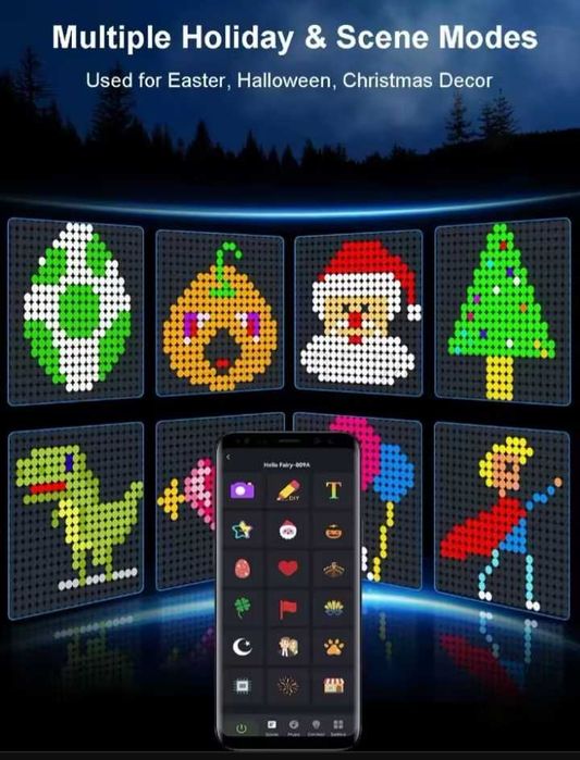 Światełka świąteczne reklamowe. Wzory animacje. Oświetlenie led400.