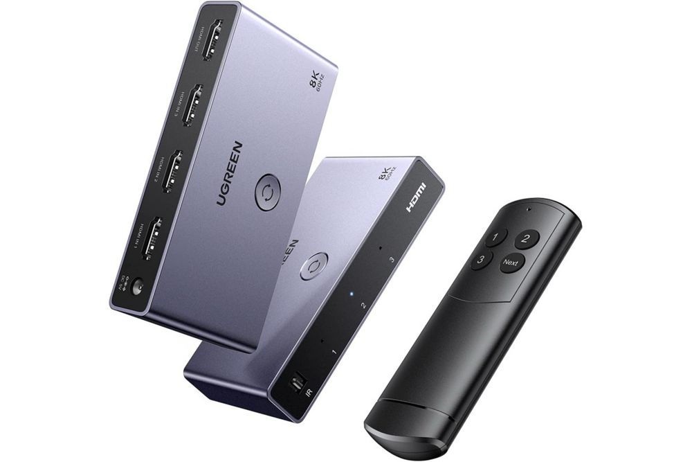 Перемекач Ugreen 8K 60 Hz HDMI 2.1 комутатор Switch 3 в 1