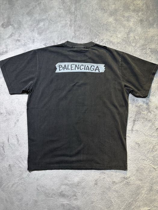 Футболка Balenciaga masking tape t-shirt S M L