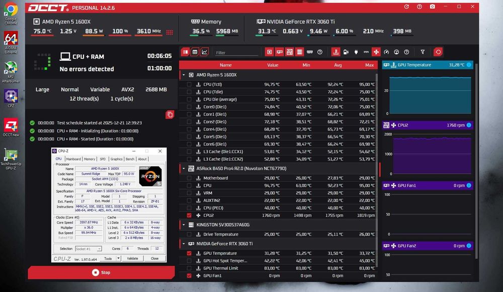 Ryzen 5 1600X+ B450+ 8/16/32Gb DDR4 игровой комплект s-AM4