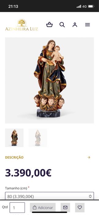 Imagem Nossa senhora do rosário em terracota