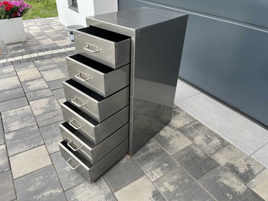 Szafka metalowa warsztatowa / serwisowa – 6 szuflad – solidna