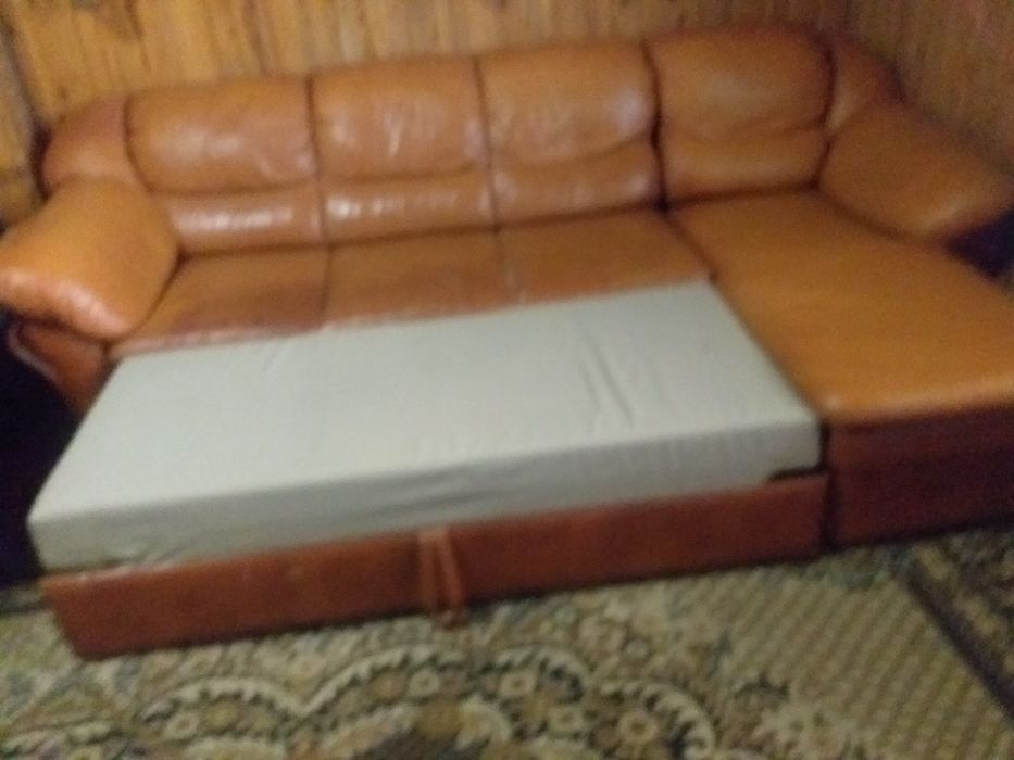 Диван угловий шкіра.