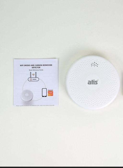 Автономний датчик диму та чадного газу CO ATIS-801DW-T