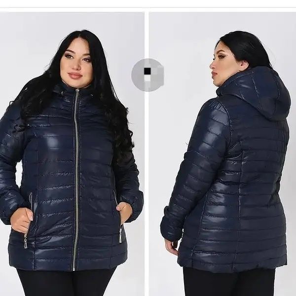 Женская удлинённая демисезонная куртка больших размеров. 54-78р