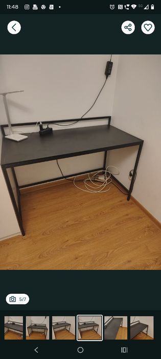 Biurko stolik Tistrup Toaletka czarna