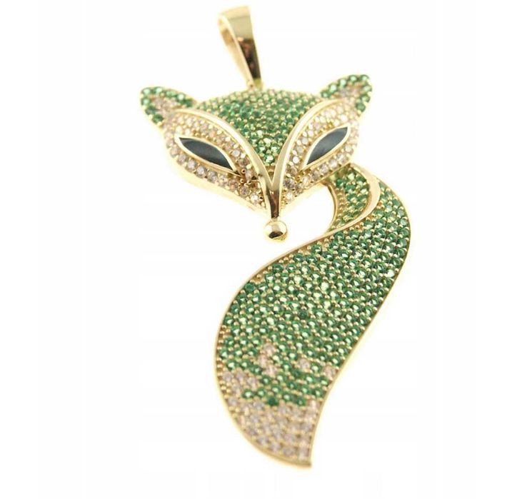 Złoty Wisiorek Zawieszka Lis Lisek ZŁOTO p.585 NA PREZENT