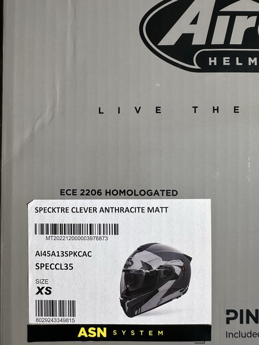 Szczekowy kask motocyklowy AIROH Specktre clever rozmiar XS, PROMOCJA!