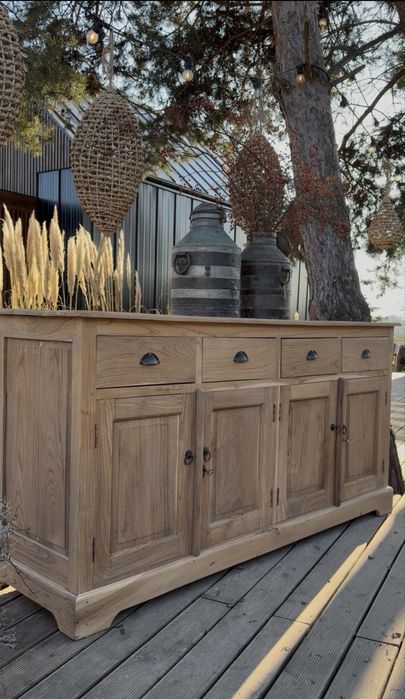 Komoda z drewna teak  w stanie surowym