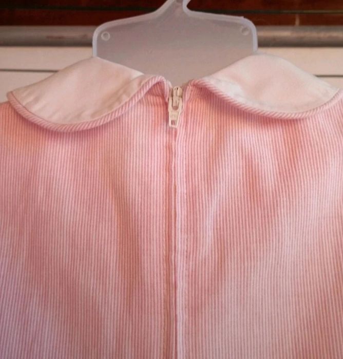 Vestido algodão branco e rosa  C&A 5 anos