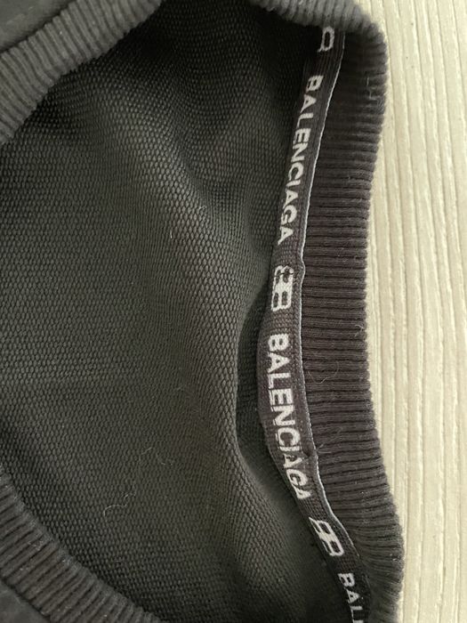 Czarna ciepla bawelniana bluza Balenciaga rozmiar S/M