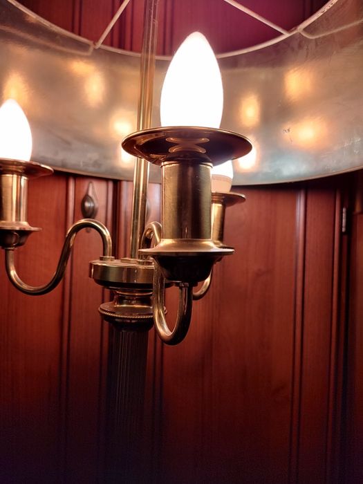 Lampa stojąca mosiężna