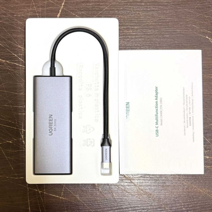 Hub USB UGREEN CM498 2xUSB-A 3.0 USB-C 3.0, 2xHDMI, PD, 8K 30Hz 100W