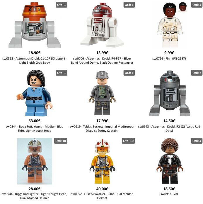 Minifiguras Lego Star Wars