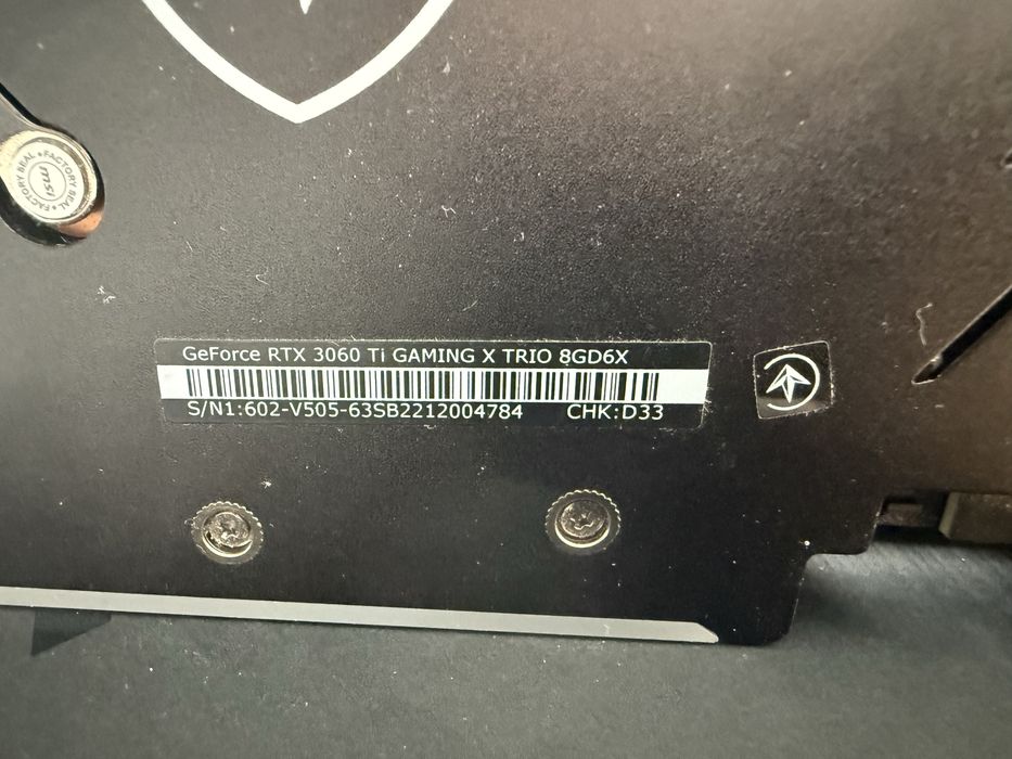 Rtx 3060TI gaming trio X MSI