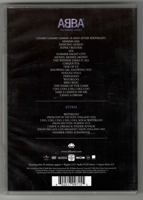 ABBA - Number Ones [DVD] [EU]