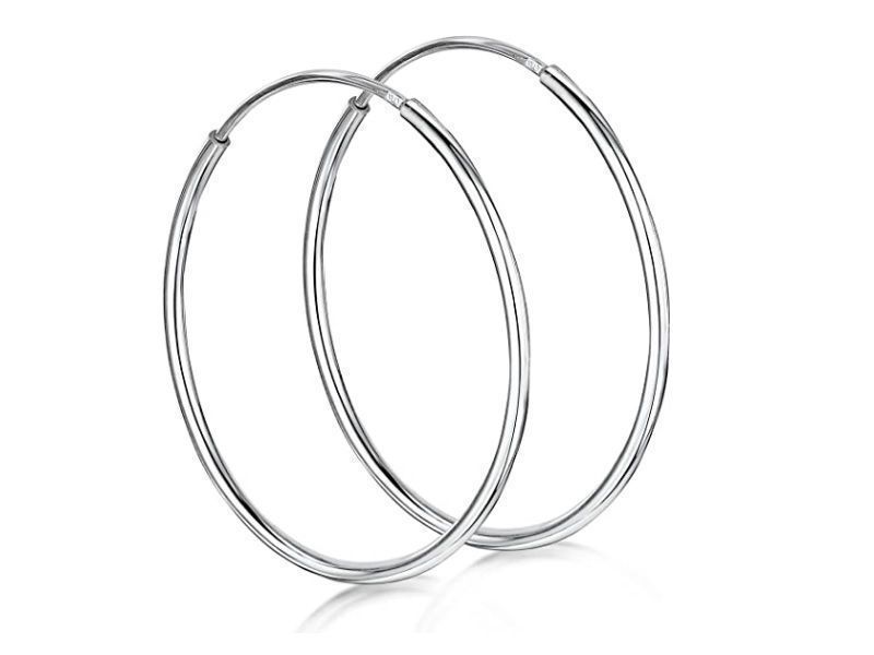 Klasyczne Srebrne Kolczyki Grube Duże Koła 4Cm 2Mm Ptring20_40