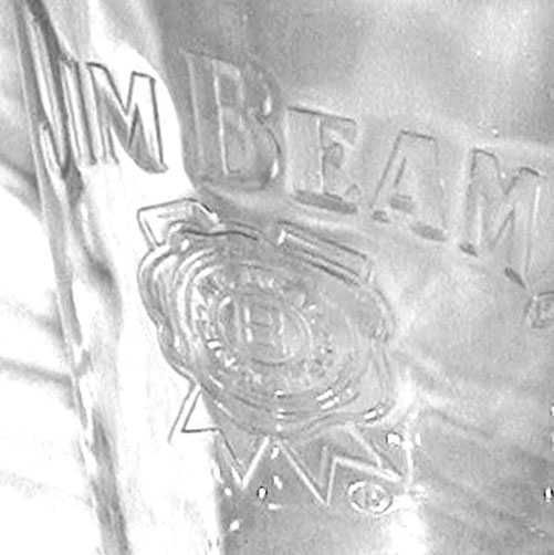 Kolekcjonerski Retro SZKLANKA Wysoka Wytłaczane Logo WHISKEY JIM BEAM