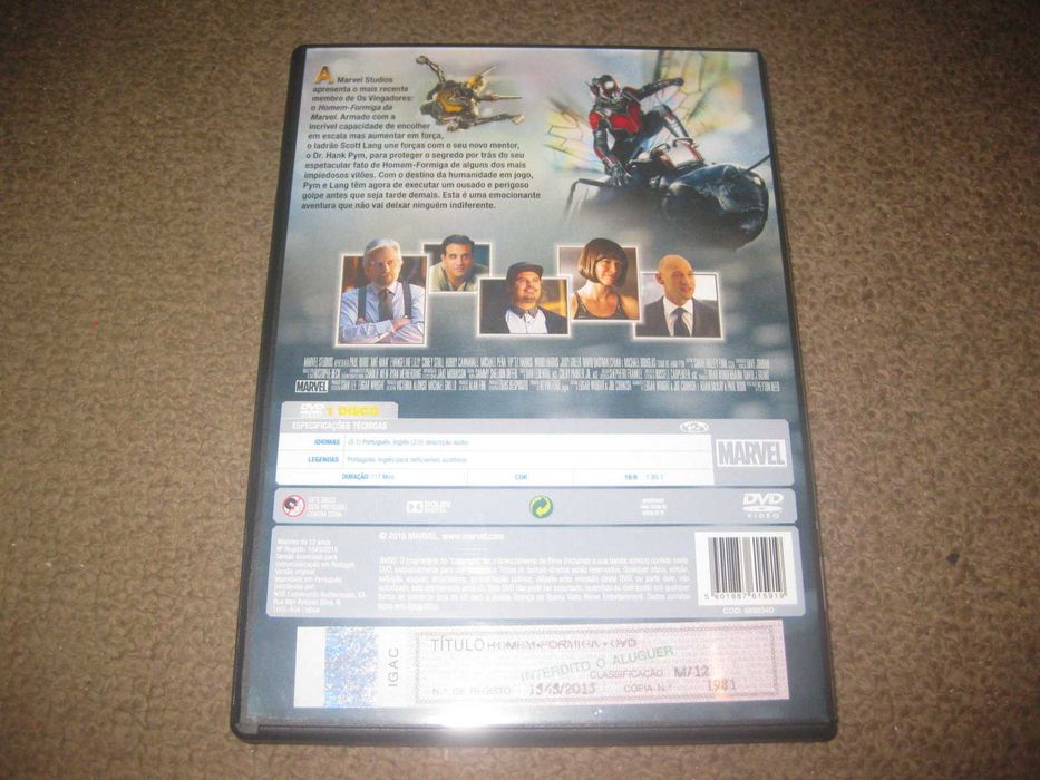 DVD "Homem Formiga" com Paul Rudd