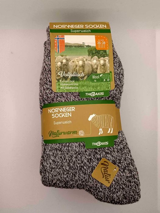 3x Skarpety wełniane ciepłe NORWEGER- roz 35/38. Thermo. Art 9015.
