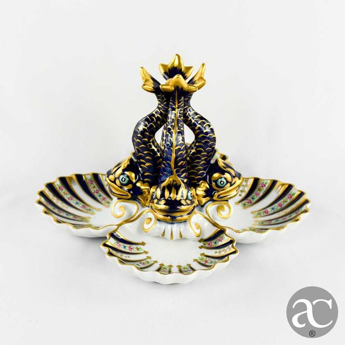 Suporte para aperitivos porcelana Artibus em forma de peixes e conchas