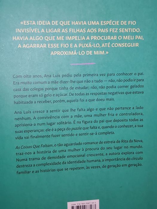 As coisas que faltam | Rita da Nova (Portes grátis)