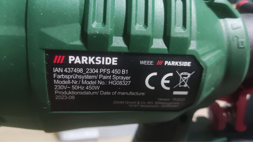 Краскопульт электрический PARKSIDE