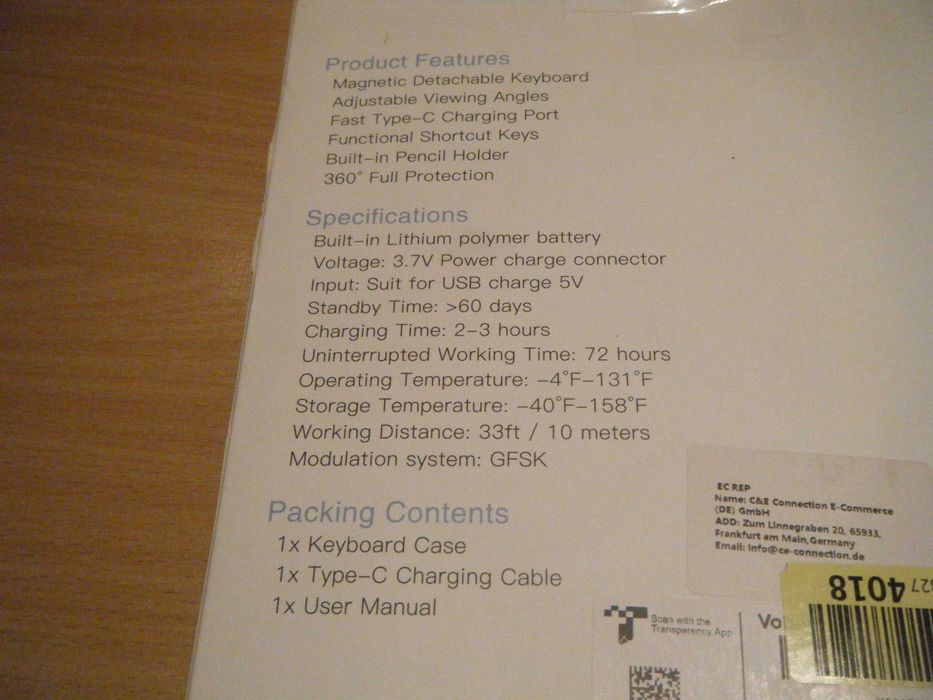 klawiatura z etui do apple ipad air 5 4 10,9 2022