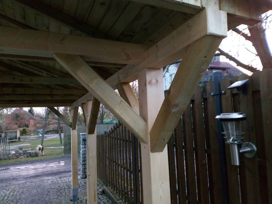 Wiata CARPORT Zadaszenie Drewutnia Altana drewniana ŻARY Lubuskie