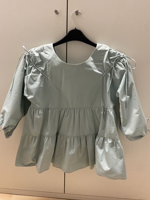 Blusa Zara, popelina, tamanho XS, verde
