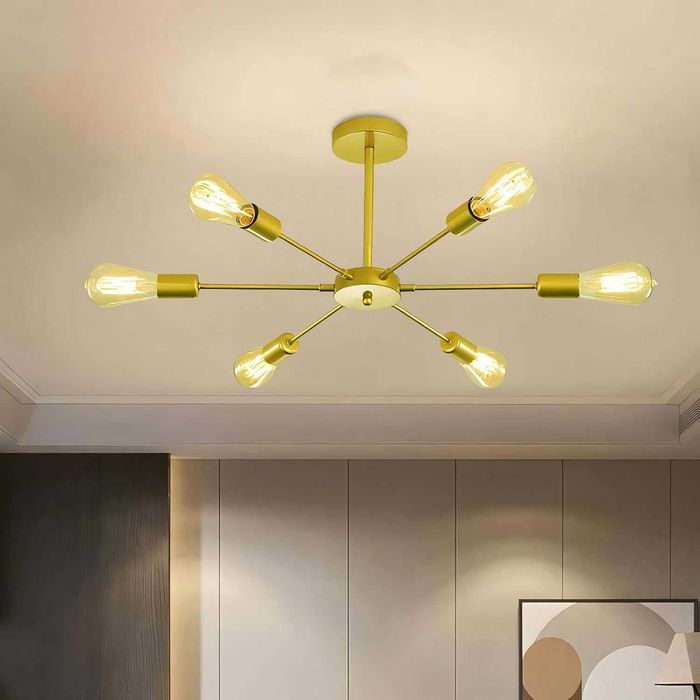 ZTWLEED Lampa sufitowa E27 złota