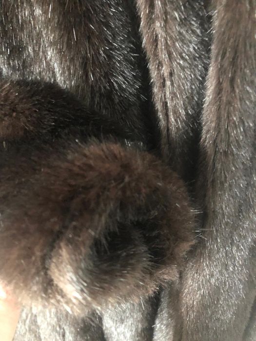 Futro futerko używane sztuczne do kostek długie ciepłe rozmiar XL 42