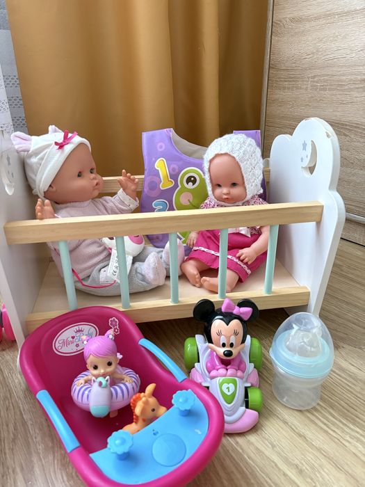 Комплект іграшок колиска візочок ляльки сушка для одягу