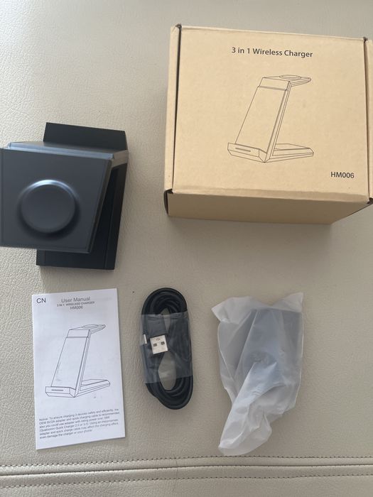 : Ładowarka indukcyjna 3w1 NANAMI HM006 15W MagSafe Apple Watch AirPod