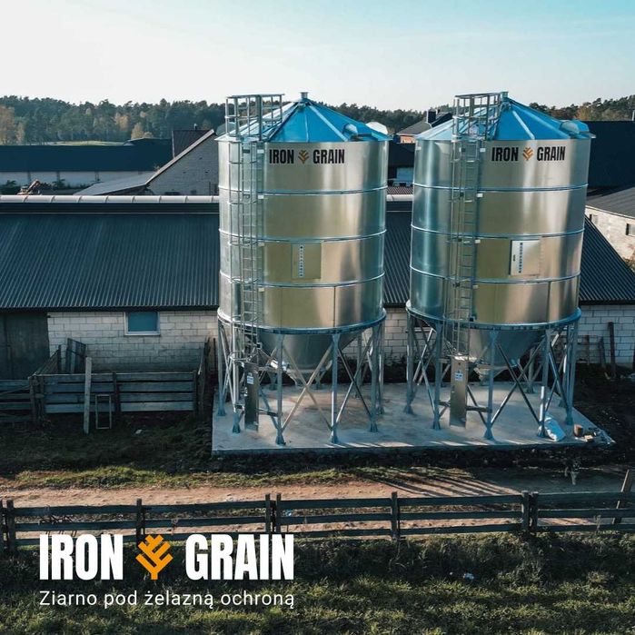 SILOS zbożowy Lejowy 108 ton lej silosy zbożowe stal ocynkowana