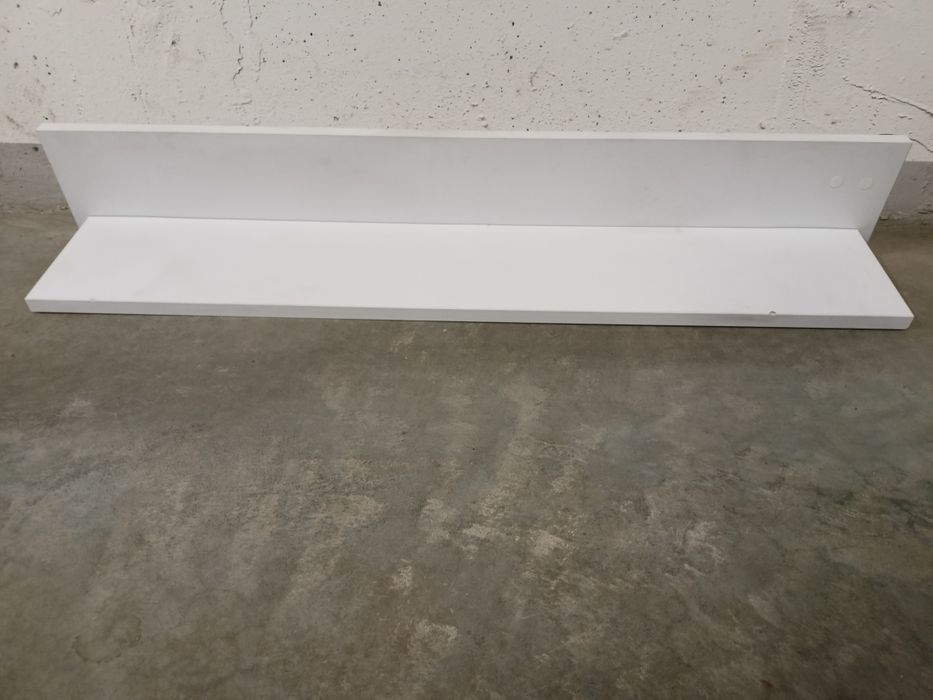 Półka wisząca ze sklejki 100x16 cm biała