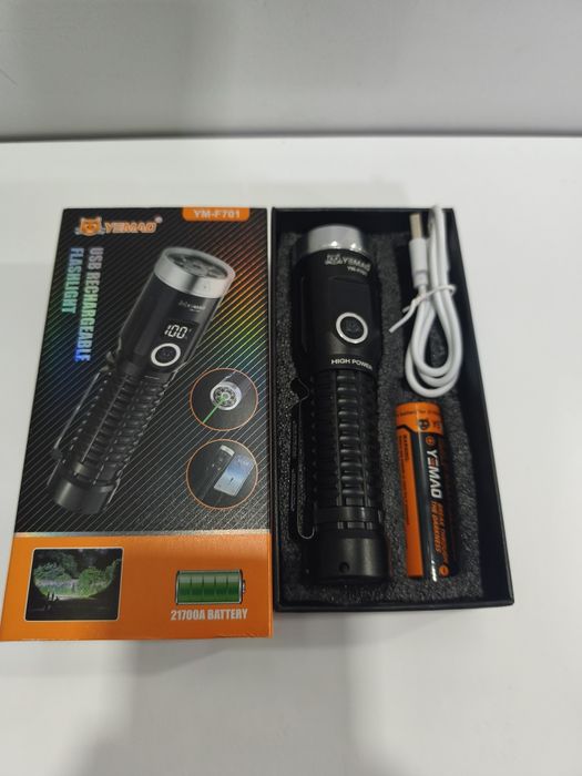 Lanterna Led 2000lm + Led Laser